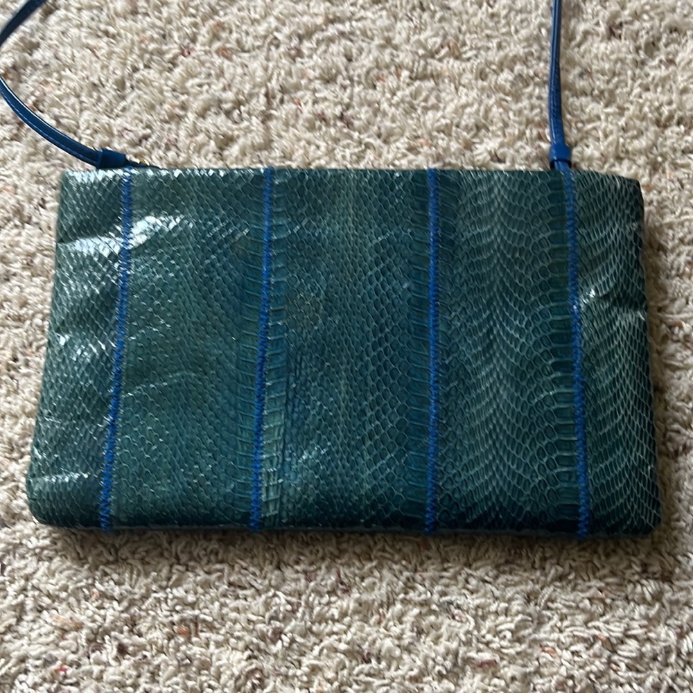 Clemente Vintage Snakeskin Leather clutch bag. Excellent used condition. - Picture 2 of 8